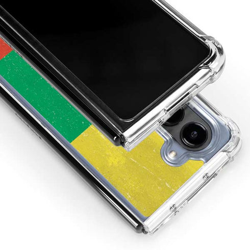 Lithuania Flag Distressed Galaxy Z Fold5 5G Clear Case